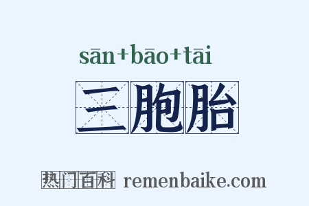 三胞胎是什么意思的图片
